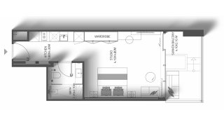 Планировка квартиры 1 спальня в ЖК REEF 998 Residences № 11008